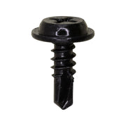 #8 x 1/2" Phillips Flat Top Washer Head Tapping Screw Black