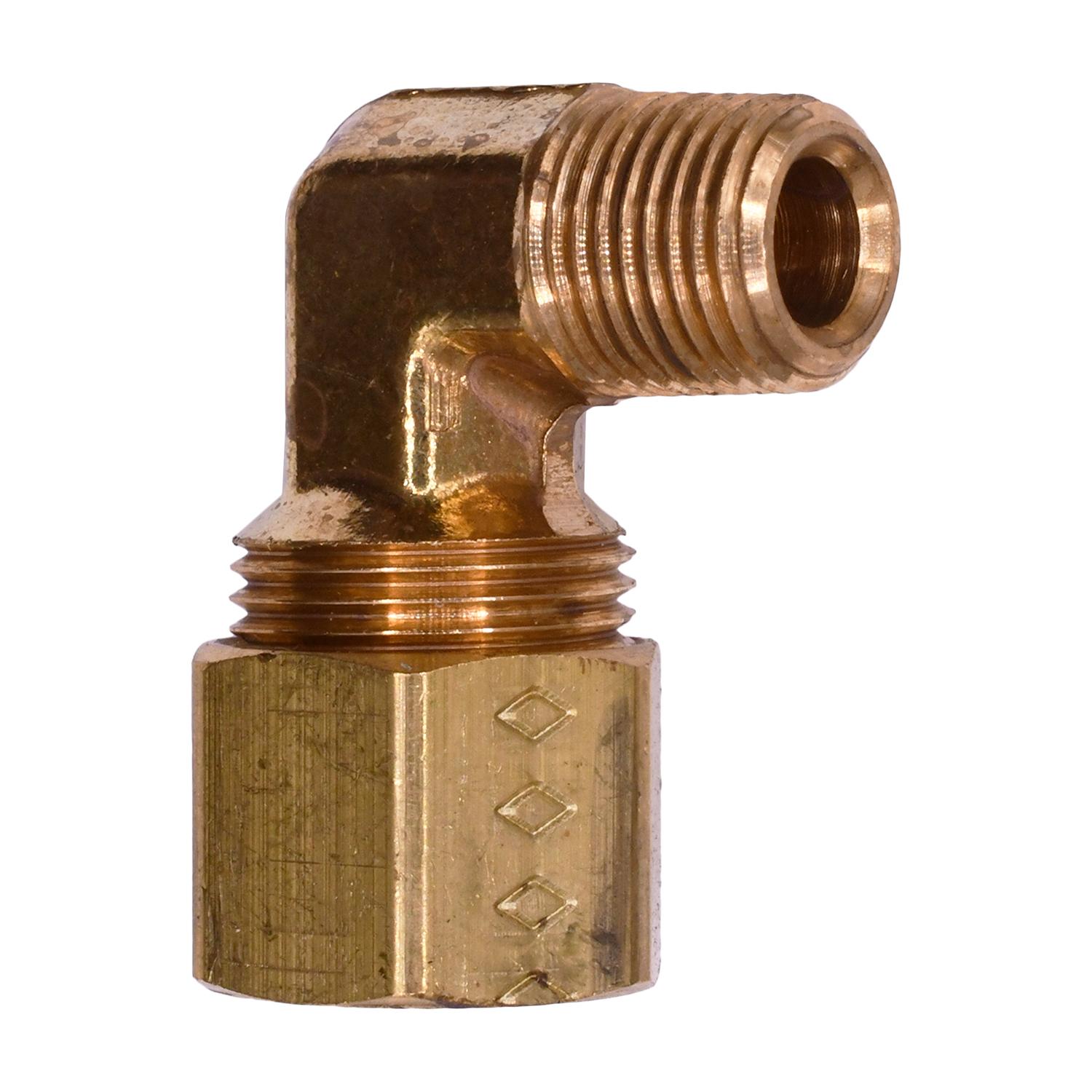 Brass 90 Degree Male Compression Adapter 3/8" Tube 1/8" Pipe