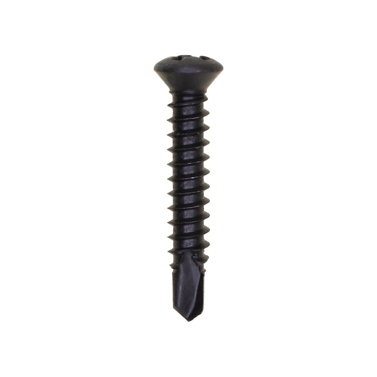 Phillips Oval Head Teks Tapping Screw Phosphate #8 x 1" #6 Head