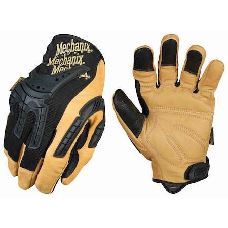 CG40-75 Mechanics Gloves, Pigskin Palm, 11, Black/Brown