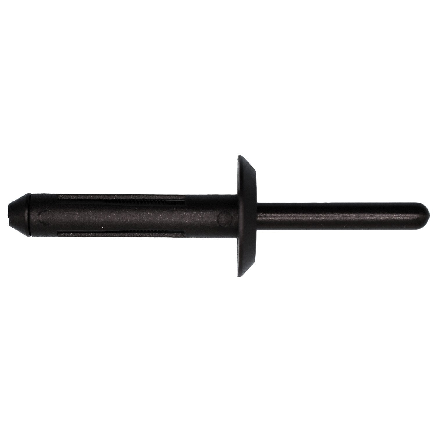Nylon Rivet 1/4" Hole Diameter 5/16"-15/32" Grip Black