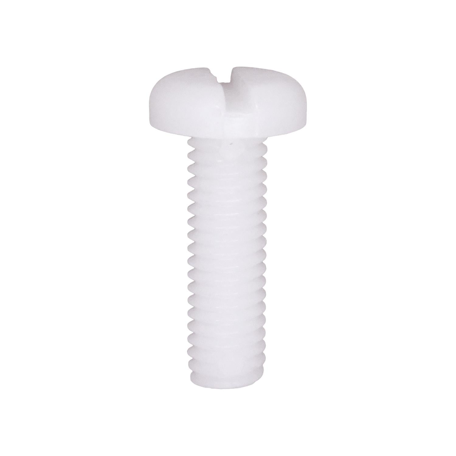 Natural Nylon License Plate Screw M6-1.0 x 20mm