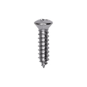 Phillips Oval Head Tapping Screw #8 Head 10 x 3/4" Chrome