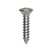 Phillips Oval Head Tapping Screw 6 x 5/8" Chrome