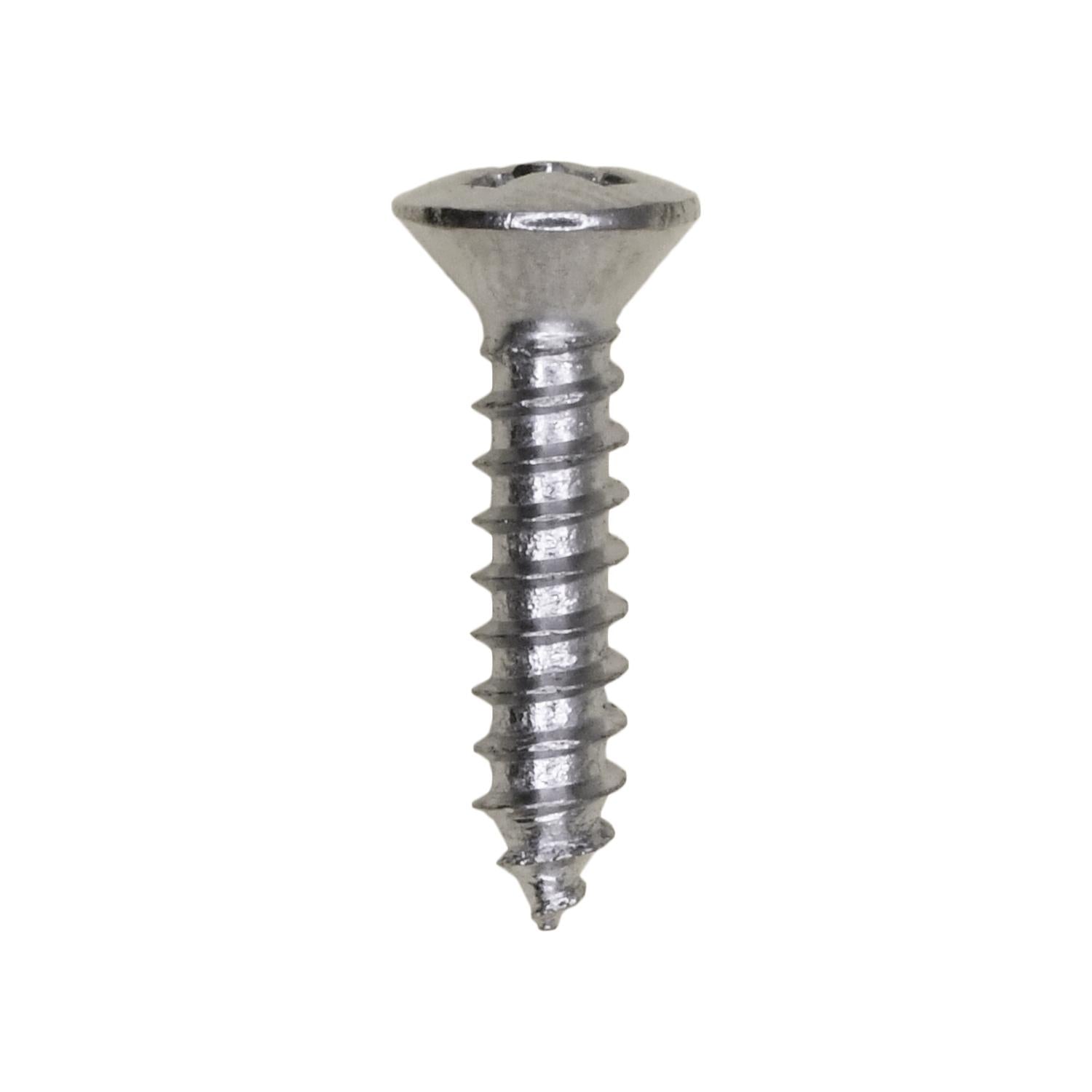 Phillips Oval Head Tapping Screw 6 x 5/8" Chrome