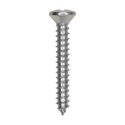Phillips Oval Head Tapping Screw 6 x 1" Chrome