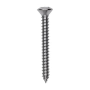 Phillips Oval Head Tapping Screw 6 x 1-1/4" Chrome