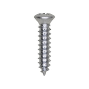 Phillips Oval Head Tapping Screw 8 x 3/4" Zinc #6 Head