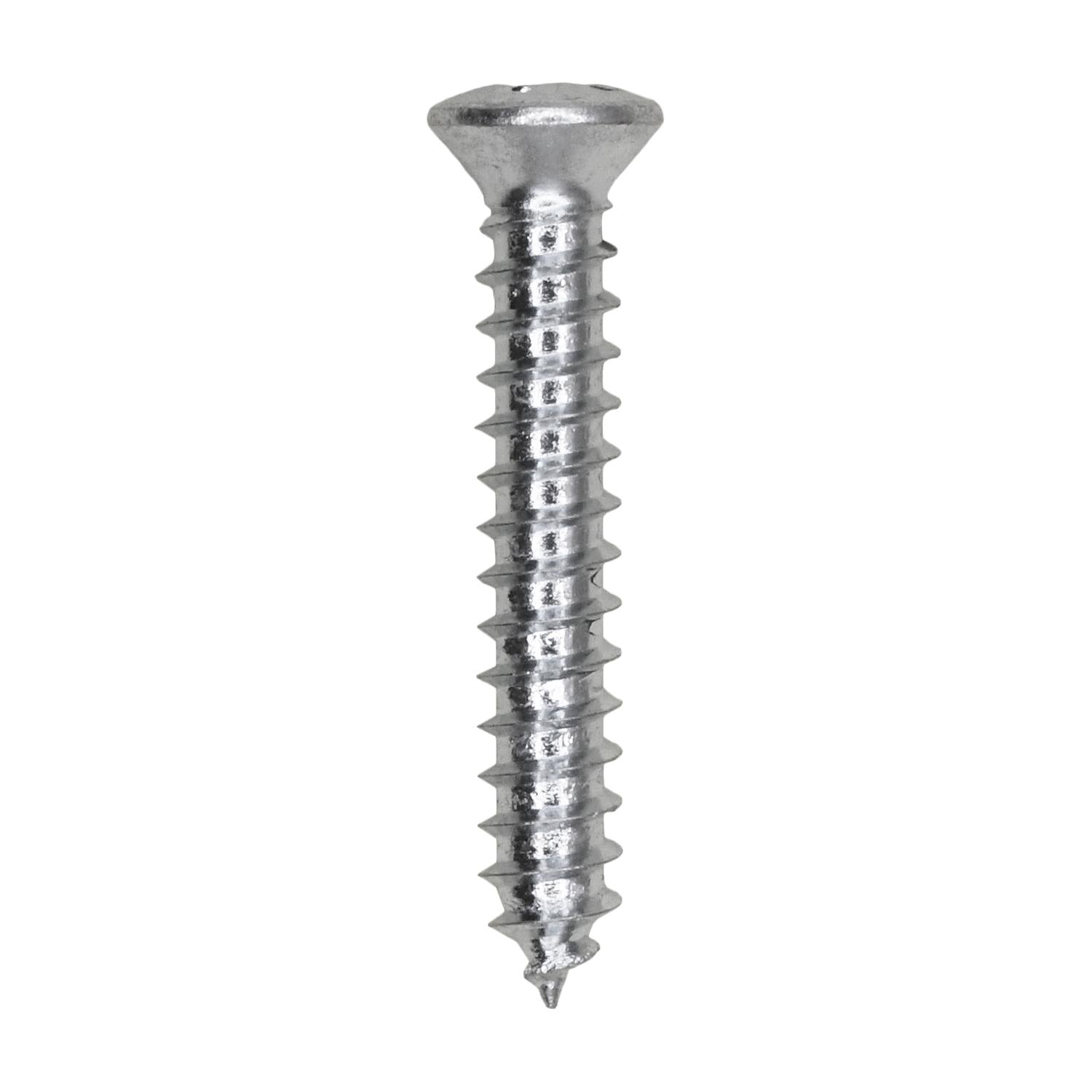 Phillips Oval Tapping Screw 8 x 1" Zinc #6 Head