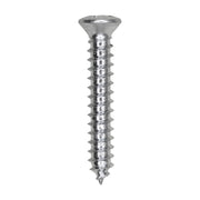 Phillips Oval Tapping Screw 8 x 1" Zinc #6 Head