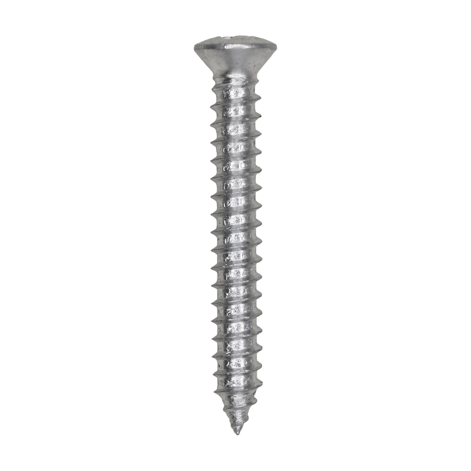 Phillips Oval Tapping Screw 8 x 1-1/4" Zinc #6 Head