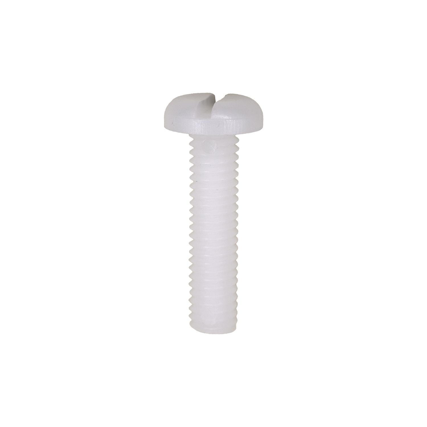 M6-1.0 x 25mm Natural Nylon License Plate Screw