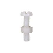 M6-1.0 x 25mm Natural Nylon License Plate Screw And Nut