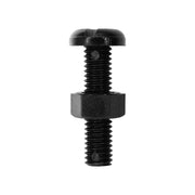 M6-1.0 x 25mm Black Nylon License Plate Screw And Nut