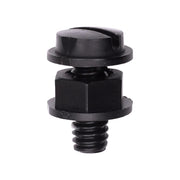 Black Nylon License Plate Screw And Nut 1/4"-20 x 5/8