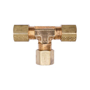 Brass Compression Union Tee 1/4" Tube Size