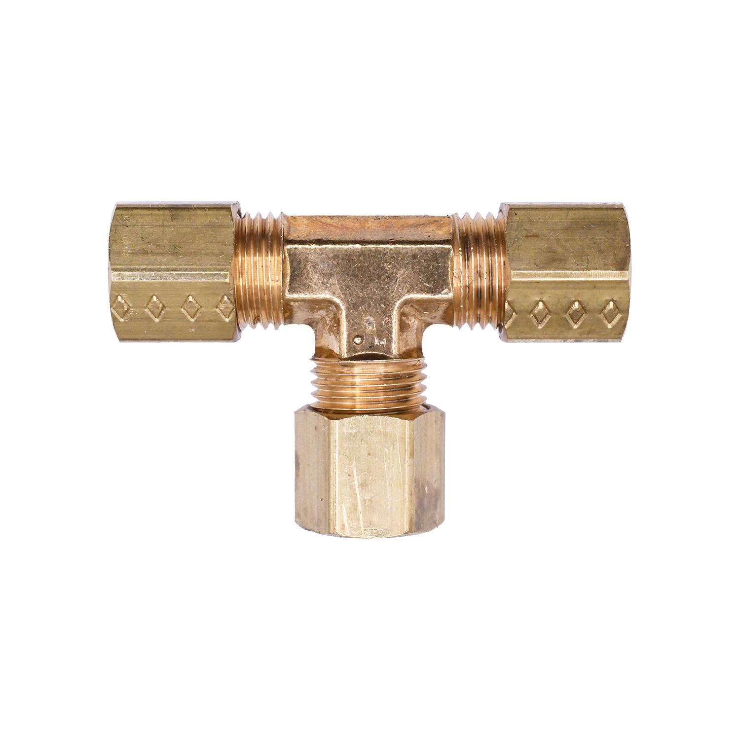 Brass Compression Union Tee 1/4" Tube Size