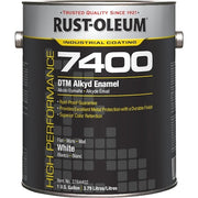 Interior/Exterior Paint, Flat, Oil Base, White, 1 gal