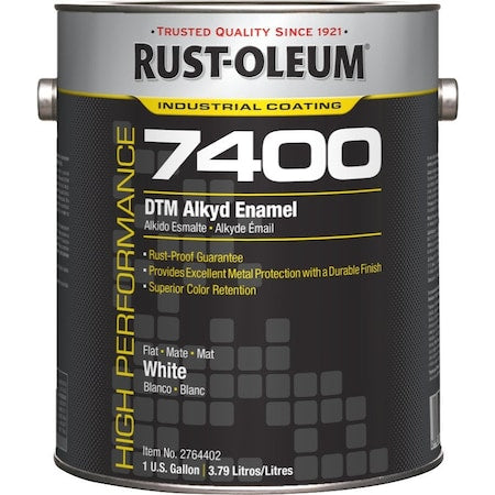 Interior/Exterior Paint, Flat, Oil Base, White, 1 gal