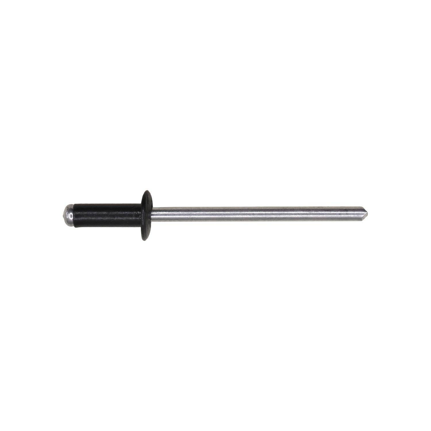 GM Specialty Rivet 1/8" Diameter 3/16"-1/4" Grip Black Aluminum