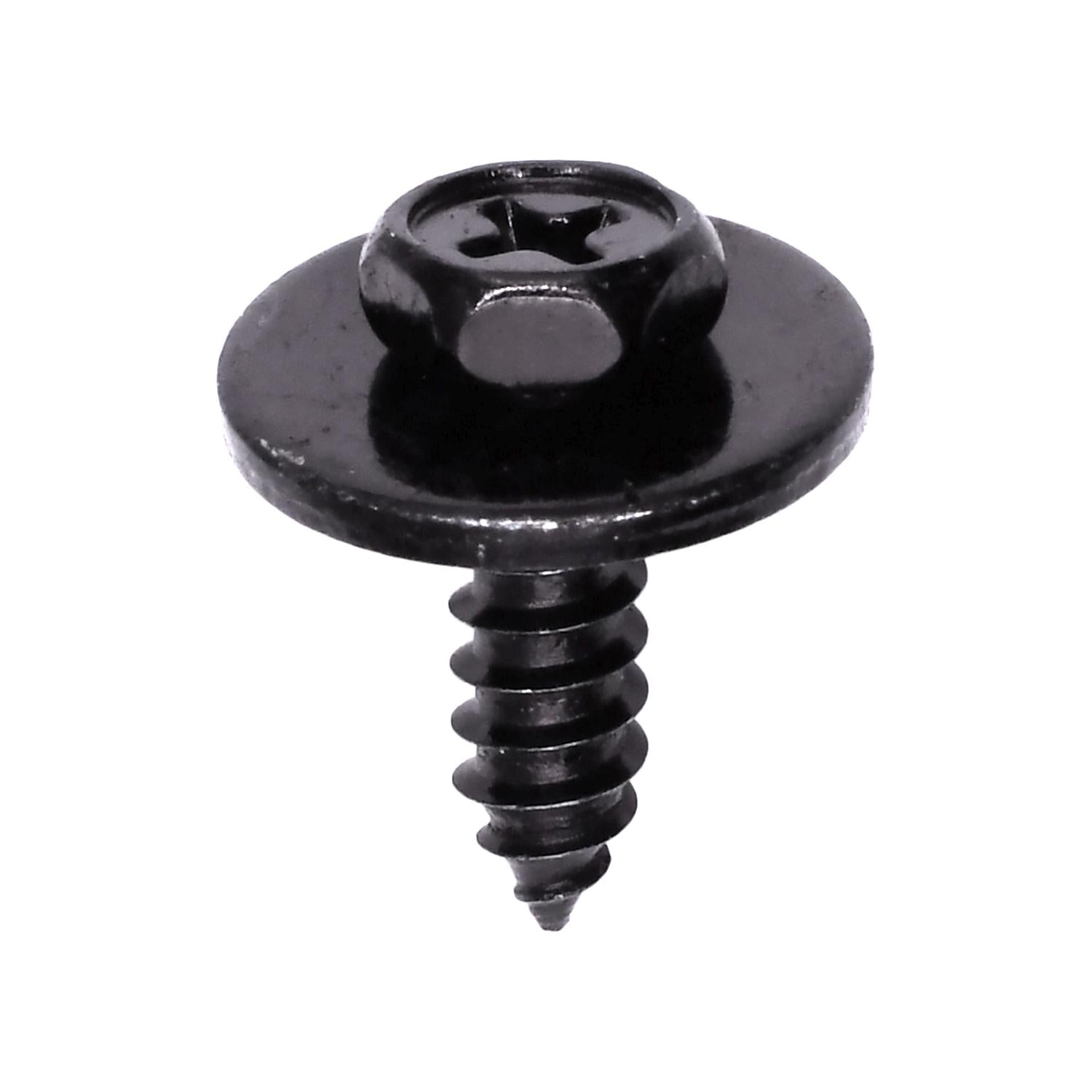 Phillips Hex Head Sems Tapping Screw M5 x 16 Black