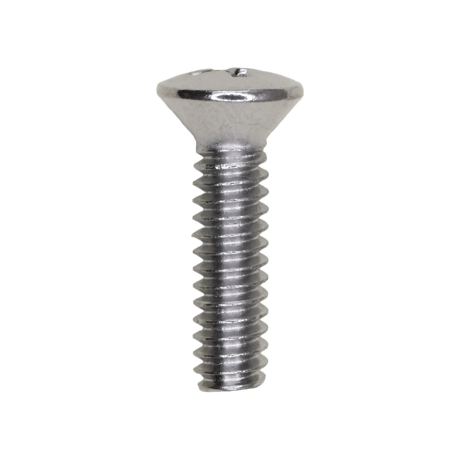 Phillips Oval Machine Screw 10-24 x 3/4" Chrome