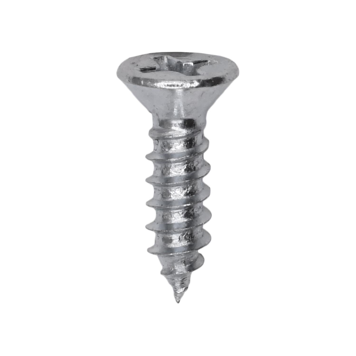 Phillips Flat Head Tapping Screw 6 x 1/2" Zinc Ab