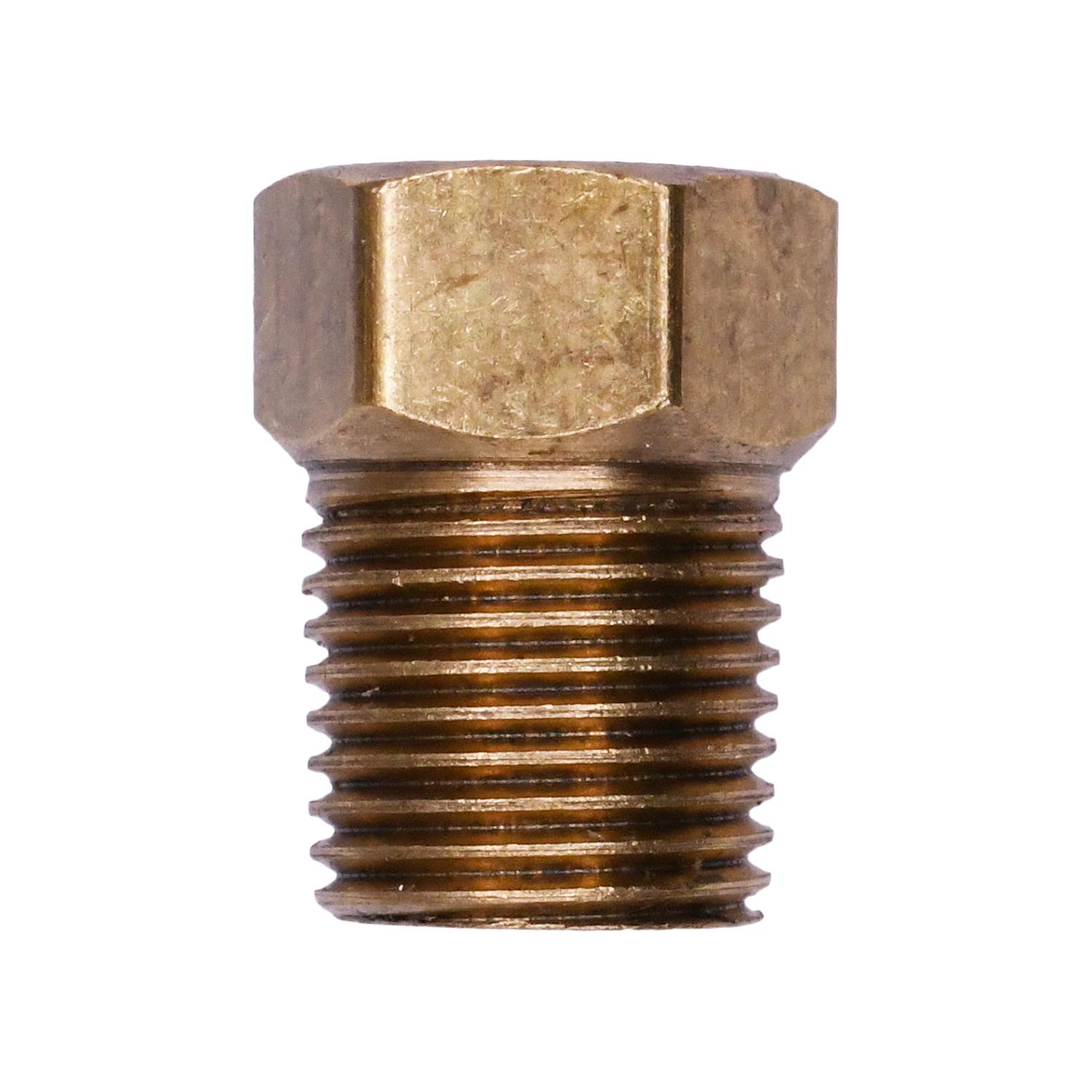 Brass Threaded Sleeve Double Compression Male Connector 1/8" Tube Size 1/8" Npt Threads