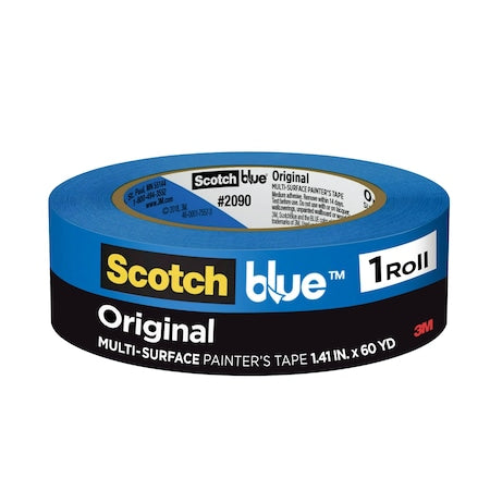 Painter's Tape, 1 7/16 in W x 60 yd L, 5.4 mil Thick, Blue, Scotch Blue 2090, 1 EA