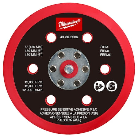 Sander Backing Pad,6 in dia.,1 in Thick