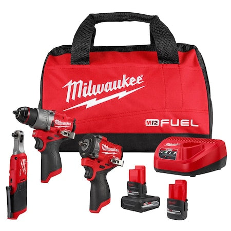 M12FUEL3PCAUTOKIT,(1)2.5Ah;(1)5.0Ah