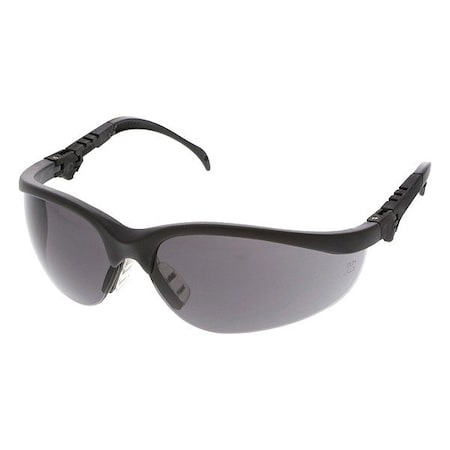 Klondike (KD3), Safety Glasses, Anti-Fog, Gray Lens, Black Frame, Half Frame, 1 PR