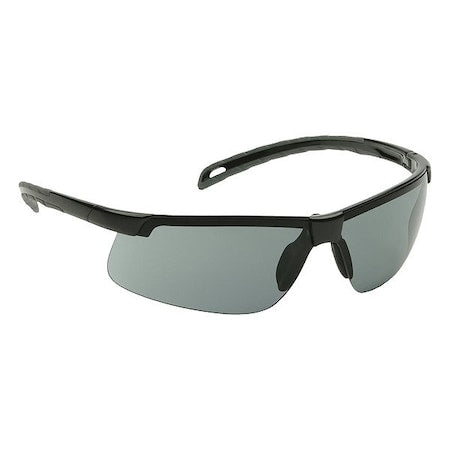 Sustainable Ever-Lite(R), Safety Glasses, H2MAX Anti-Fog, Gray Lens, Black Frame, Half-Frame