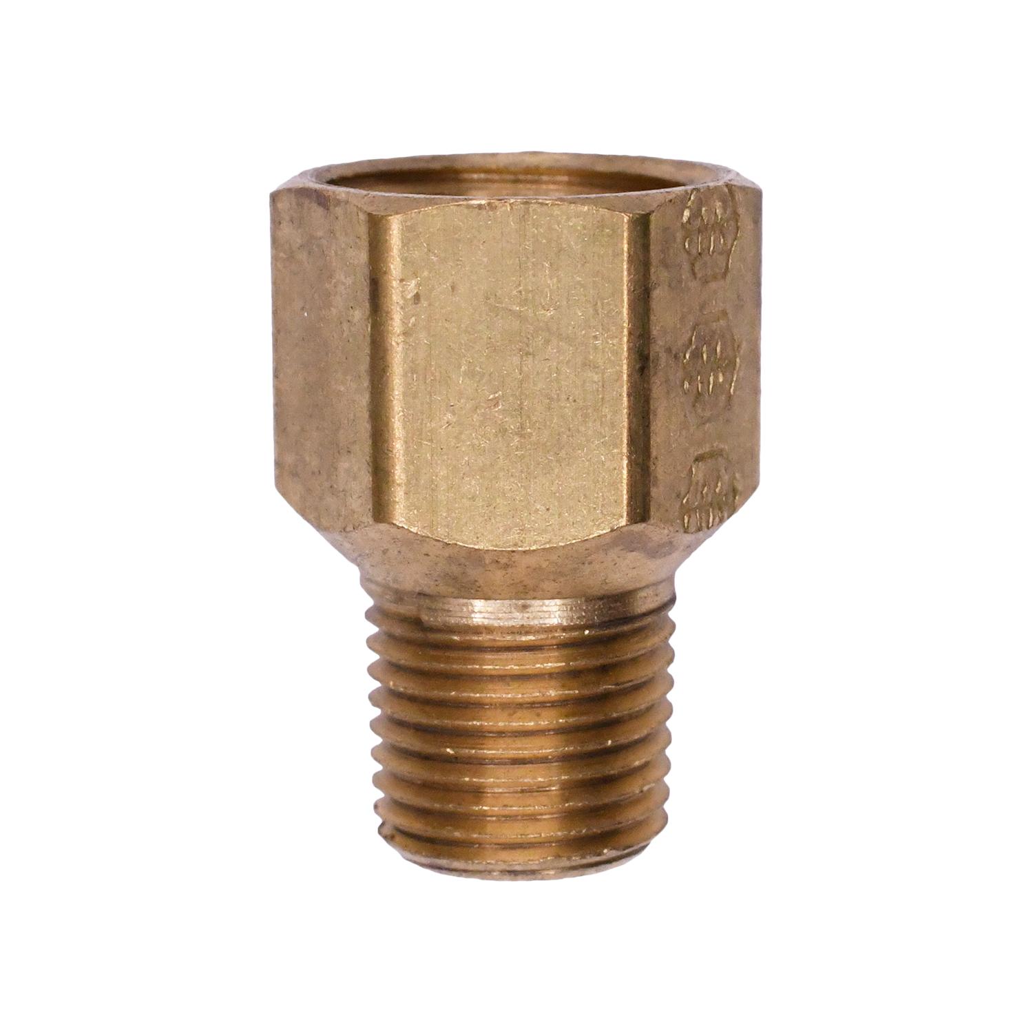 Brass Threaded Sleeve Double Compression Male Connector 5/16" Tube Size 1/8" Npt Threads