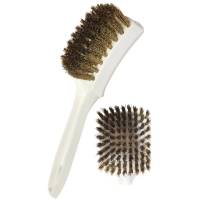 Brass Bristle Brush, Plastic Long Handle
