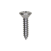 Phillips Oval Head Tapping Screw 8 x 3/4" #10 Head Chrome