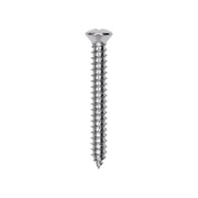 Phillips Oval Head Tapping Screw 10 x 1-1/2" #8 Head Chrome