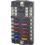 5031 ST Blade Fuse Block w/o Cover - 12 Circuit w/Negative Bus