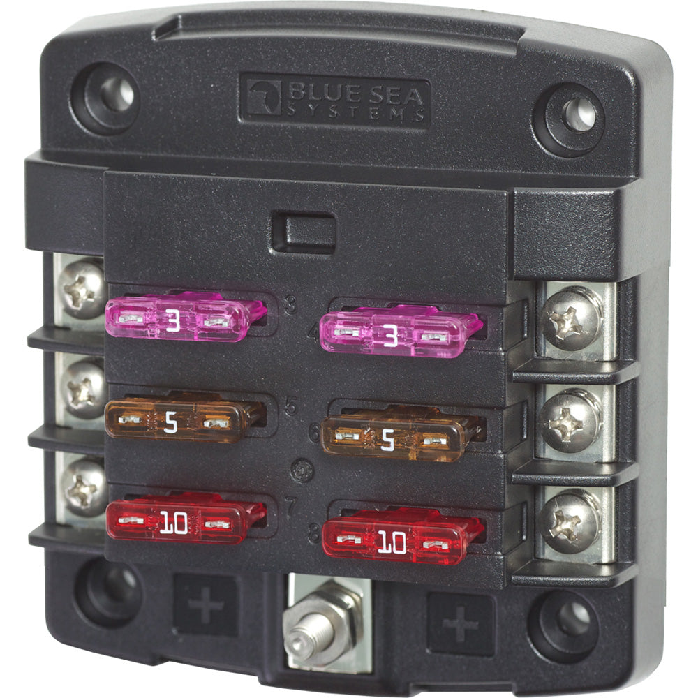 5033 ST Blade Fuse Block w/out Cover - 6 Circuit w/out Negative Bus