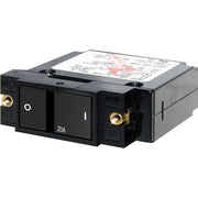7404 Single Pole Small Case 2" Flat Rocker Circuit Breaker - 20 Amp