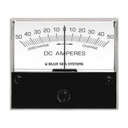 8252 DC Zero Center Analog Ammeter - 2-3/4" Face, 50-0-50 Amperes DC