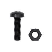 Black Nylon License Plate Screws And Nuts M6-1.0 x 20mm