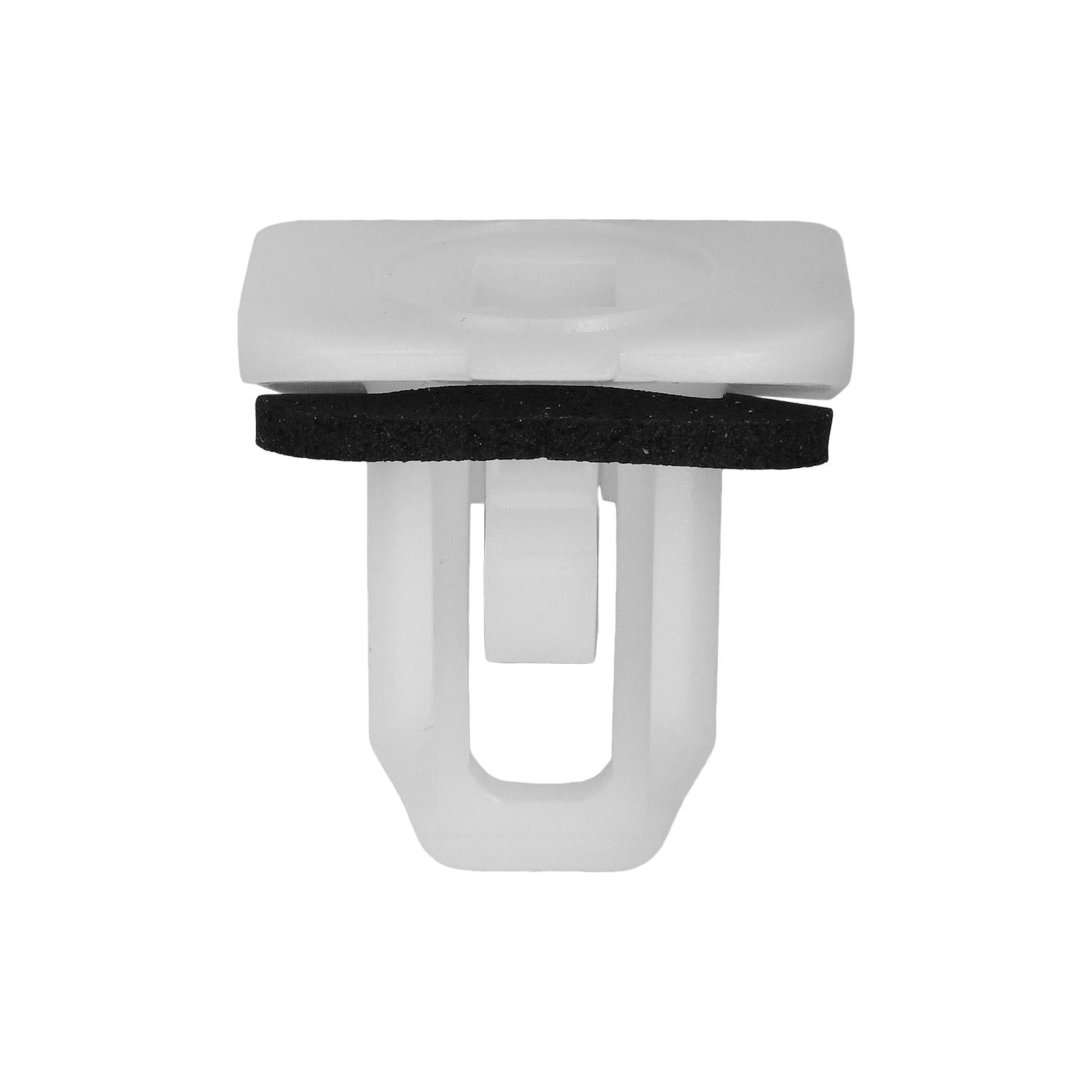 Moulding Clip with Sealer, White Nylon