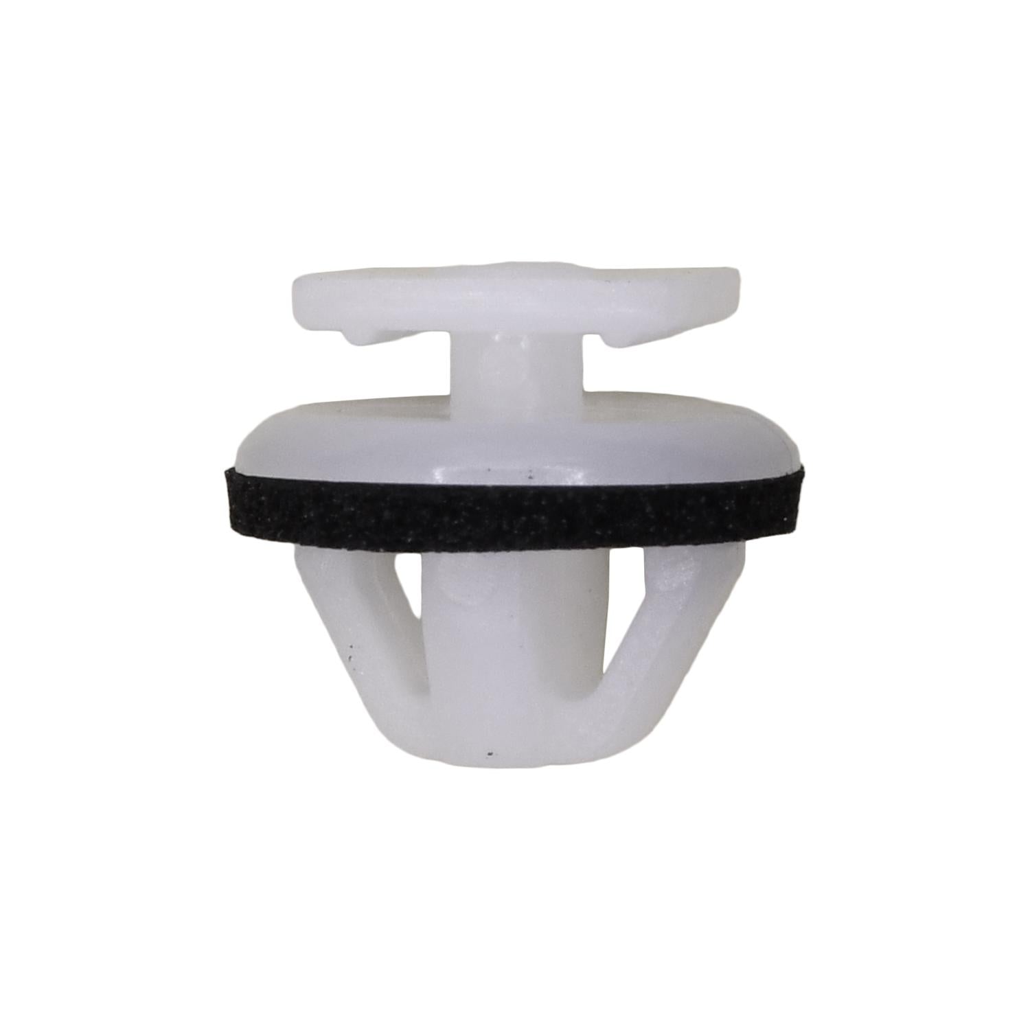 Moulding Clip with Sealer, White Nylon