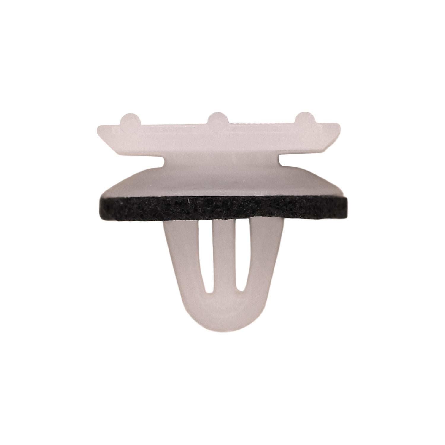 Acura/Honda Moulding Clip with Sealer, White Nylon
