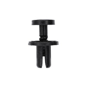 Push-Type Retainer; Head Diameter : 12.5mm, Stem Length: 9mm, Fits Into 6mm Hole, Black Nylon