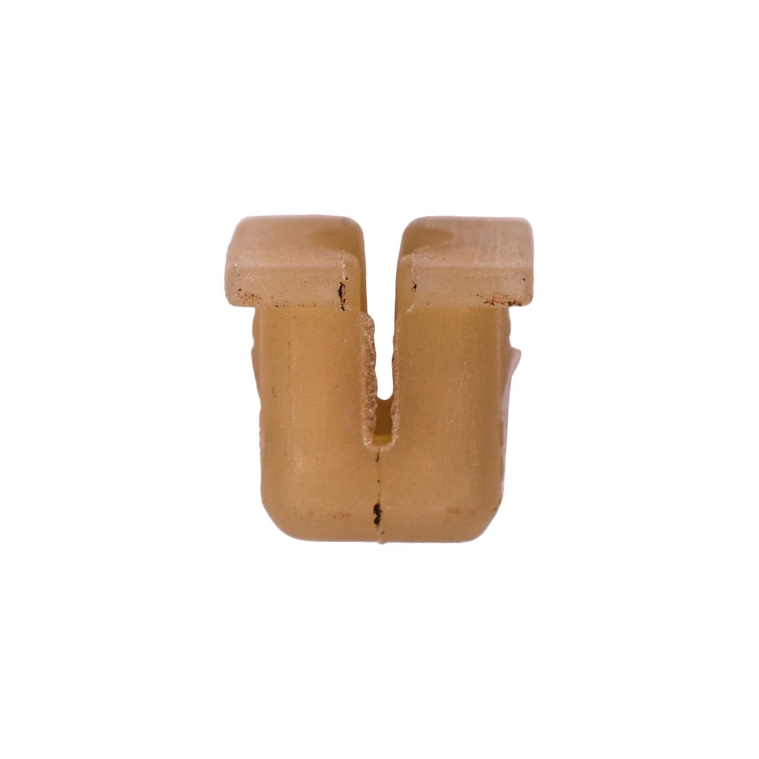 Nylon Nut; Screw Size: 2.9mm (Number 4), Head Size: 9mm x 9mm, Stem Length: 7mm, Natural Nylon