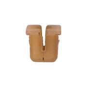 Nylon Nut; Screw Size: 2.9mm (Number 4), Head Size: 9mm x 9mm, Stem Length: 7mm, Natural Nylon