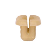 Nylon Nut; Screw Size: 2.9mm (Number 4), Head Size: 13mm x 13mm, Stem Length: 10mm, Natural Nylon