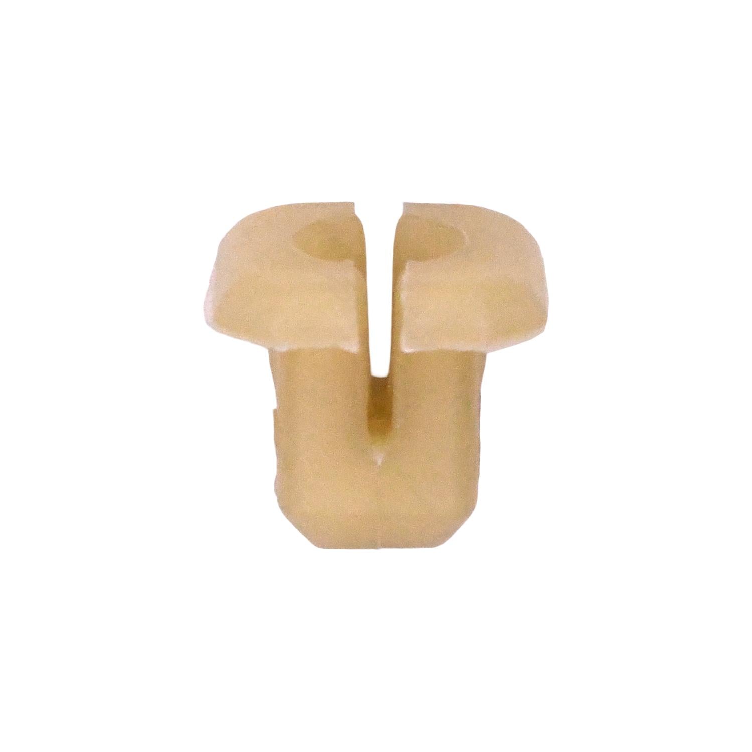 Nylon Nut; Screw Size: 2.9mm (Number 4), Head Size: 13mm x 13mm, Stem Length: 10mm, Natural Nylon